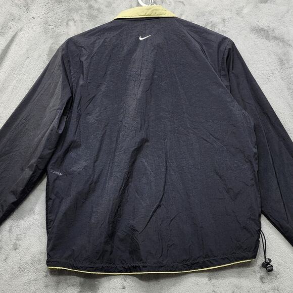 Vintage 90s Nike Jacket Womens S Black Green Reversible Full Zip Windbreaker - Picture 4 of 16